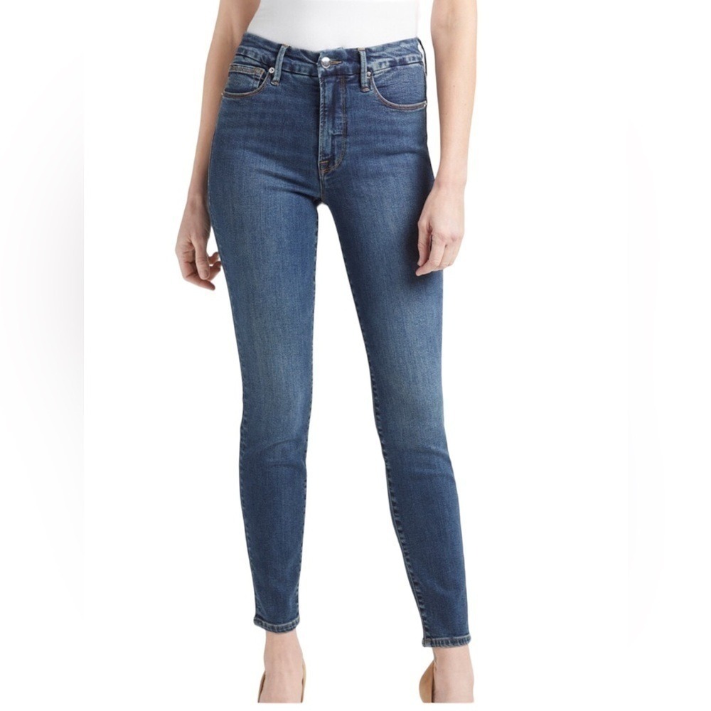 Good American Good Legs Jeans Size 6/27 High Rise Sculpting Slimming Deep V